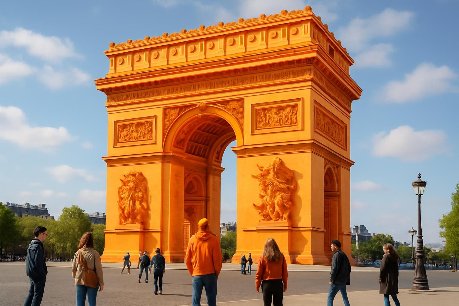 explorez l'histoire fascinante et la signification symbolique de l'arc de triomphe orange, un monument unique qui célÚbre l'art et la mémoire.
